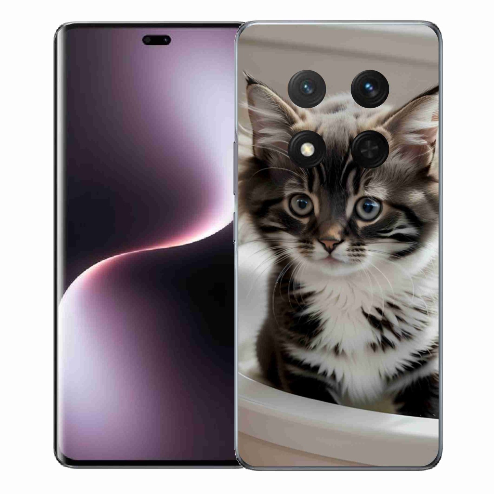 Gél borító mmCase a Honor Magic 7 Lite 5G számára - kíváncsi cica