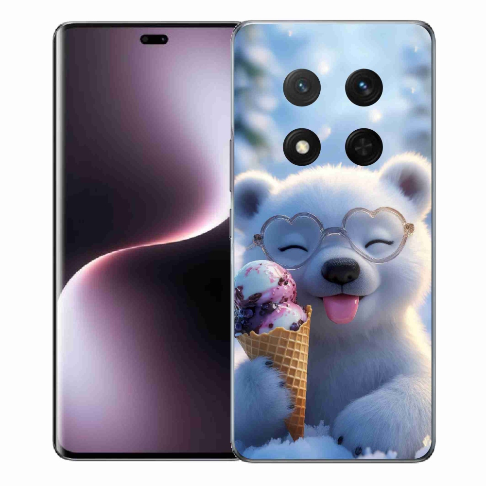 mmCase gél tok az Honor Magic 7 Lite-hoz – mackó fagylalttal