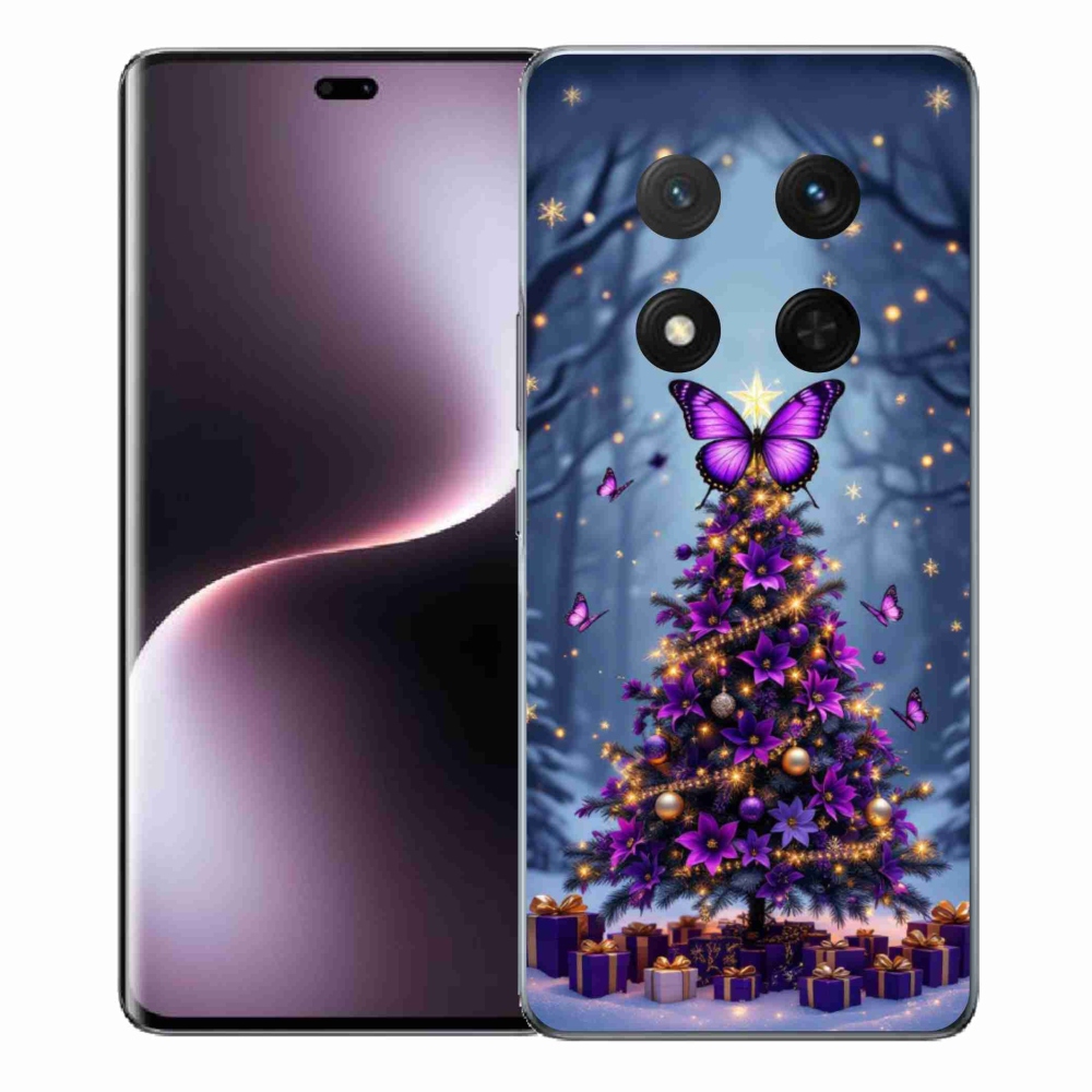 mmCase gél tok az Honor Magic 7 Lite-hoz – pillangós karácsonyfa