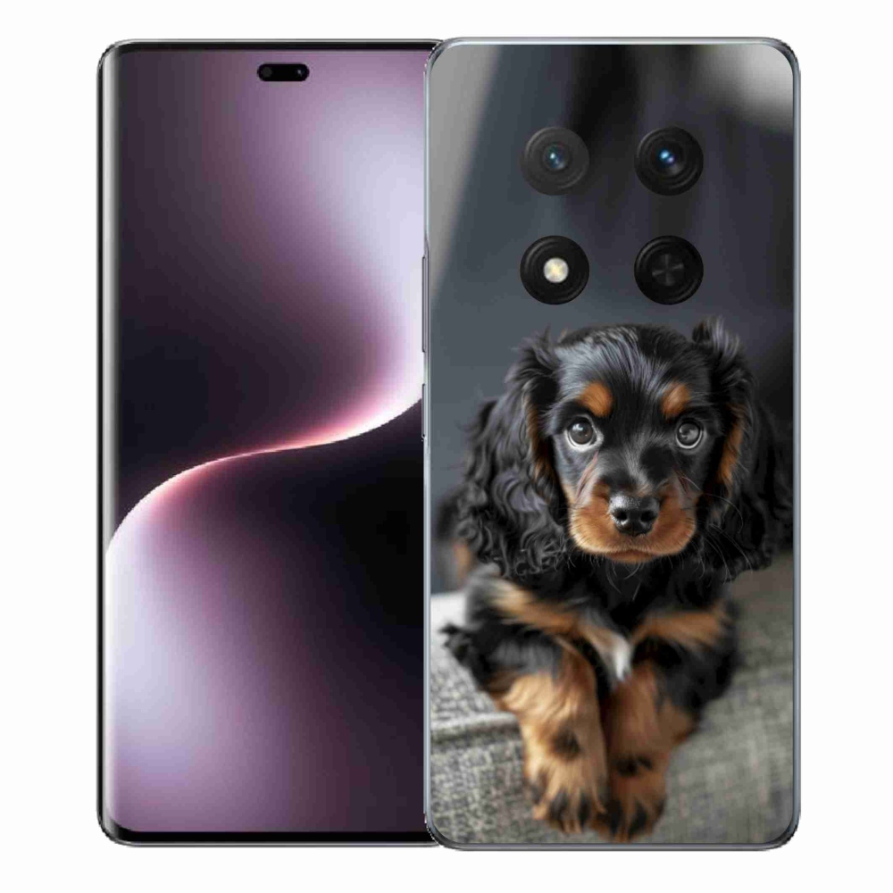 mmCase gél tok az Honor Magic 7 Lite-hoz – aranyos, hosszúszőrű tacskó