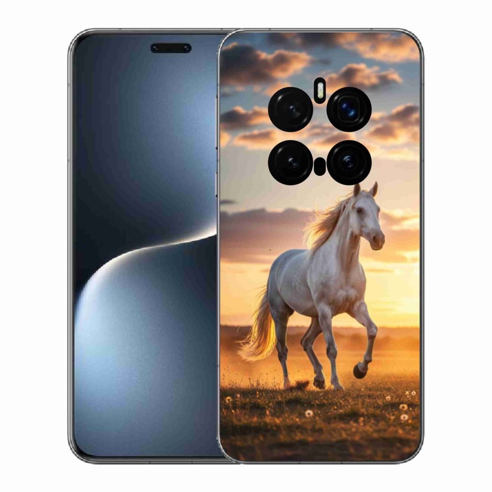 Gél borítás mmCase a Honor Magic 7 Pro 5G-hez - futó fehér ló 2
