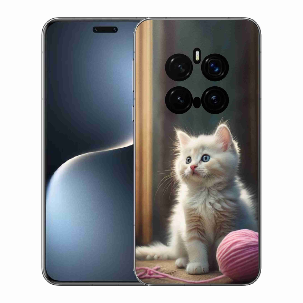 Gél borítás mmCase a Honor Magic 7 Pro 5G készülékhez - fehér cica 2