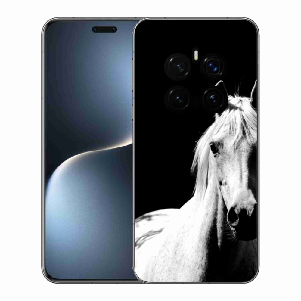 Zselés borítás mmCase a Honor Magic 7 Pro 5G számára - fehér ló 5