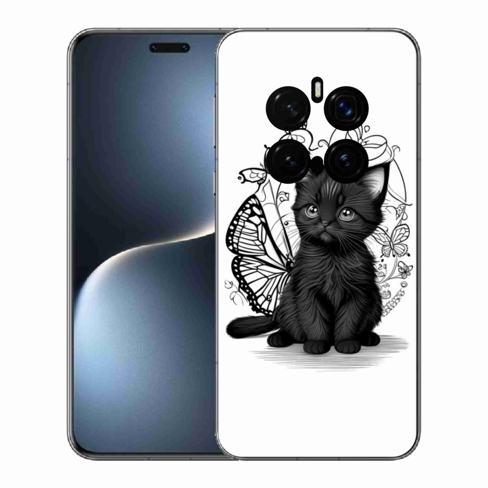 Zselés borítás mmCase a Honor Magic 7 Pro 5G készülékhez - fekete cica