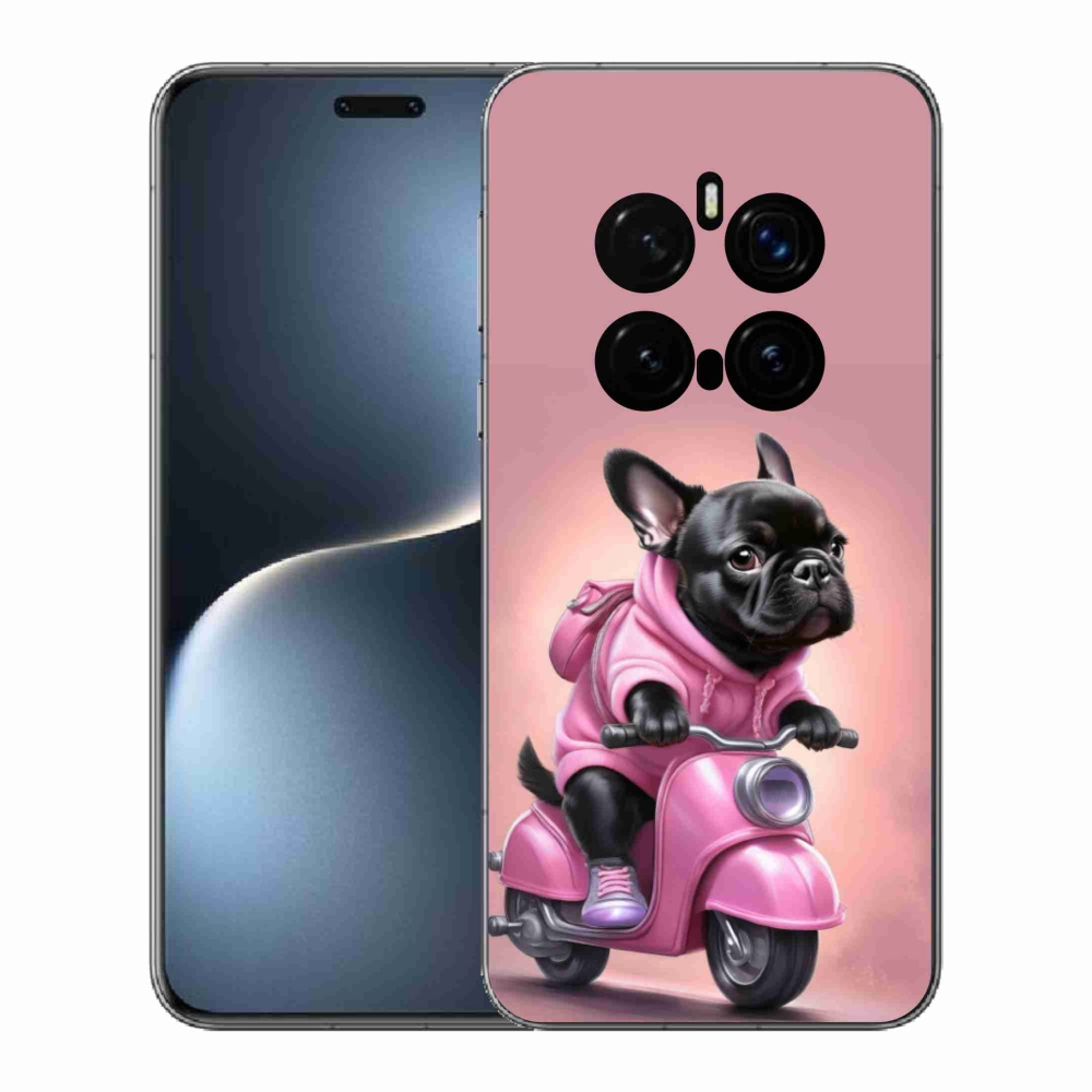 Gél borítás mmCase a Honor Magic 7 Pro 5G számára - Francia bulldog egy robogón