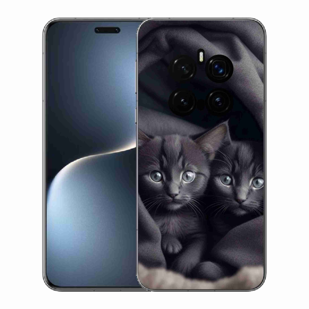 Zselés borítás mmCase a Honor Magic 7 Pro 5G számára - cat duo