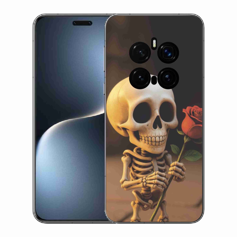 Gél borítás mmCase a Honor Magic 7 Pro 5G számára - csontváz rózsával