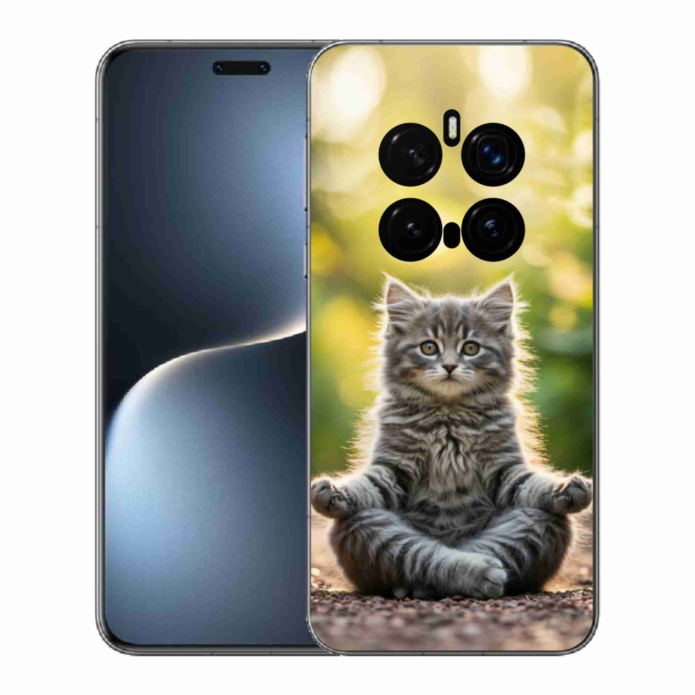 Gél borítás mmCase a Honor Magic 7 Pro 5G számára - meditáló cica