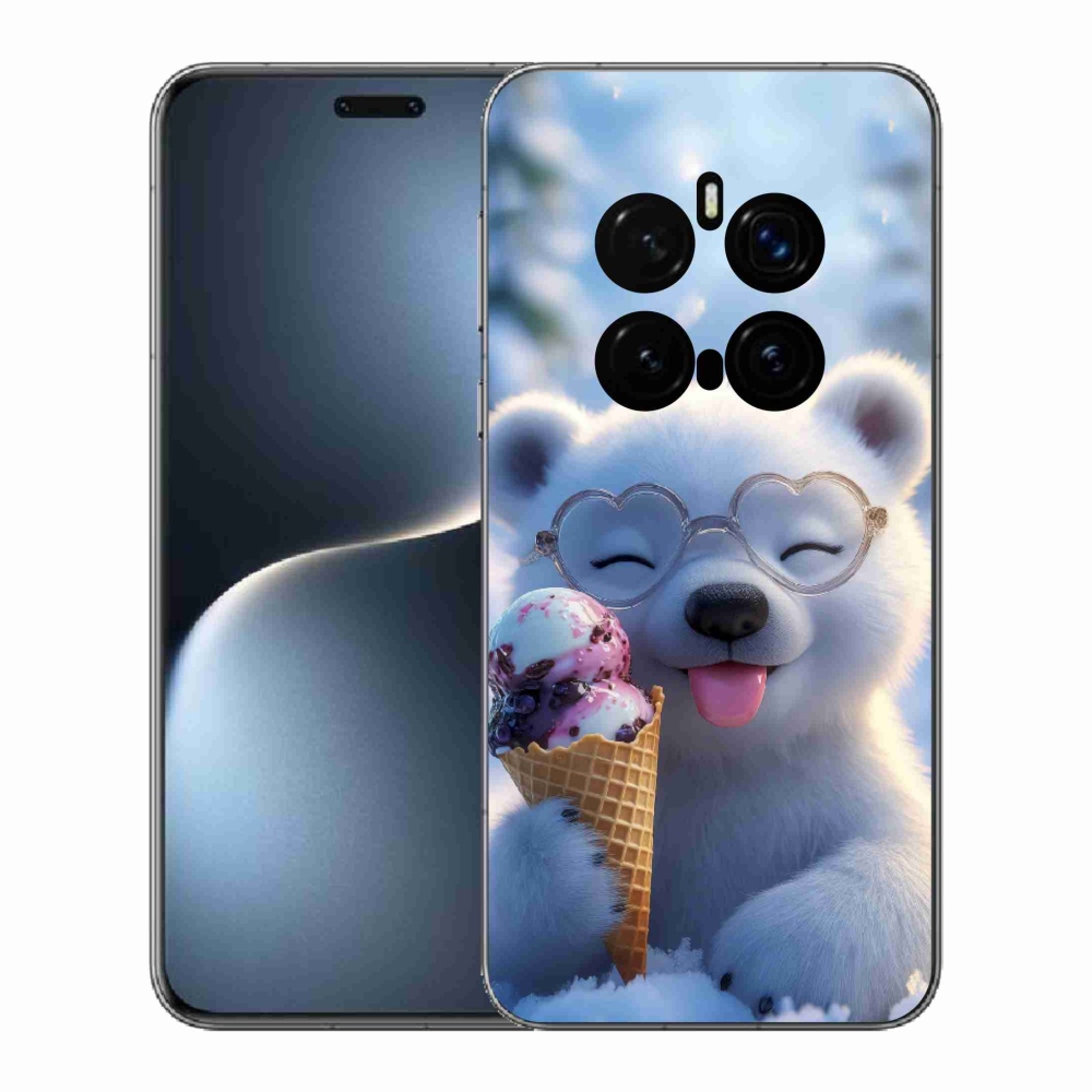 mmCase gél tok az Honor Magic 7 Pro 5G-hez – jégkrémet evő mackó