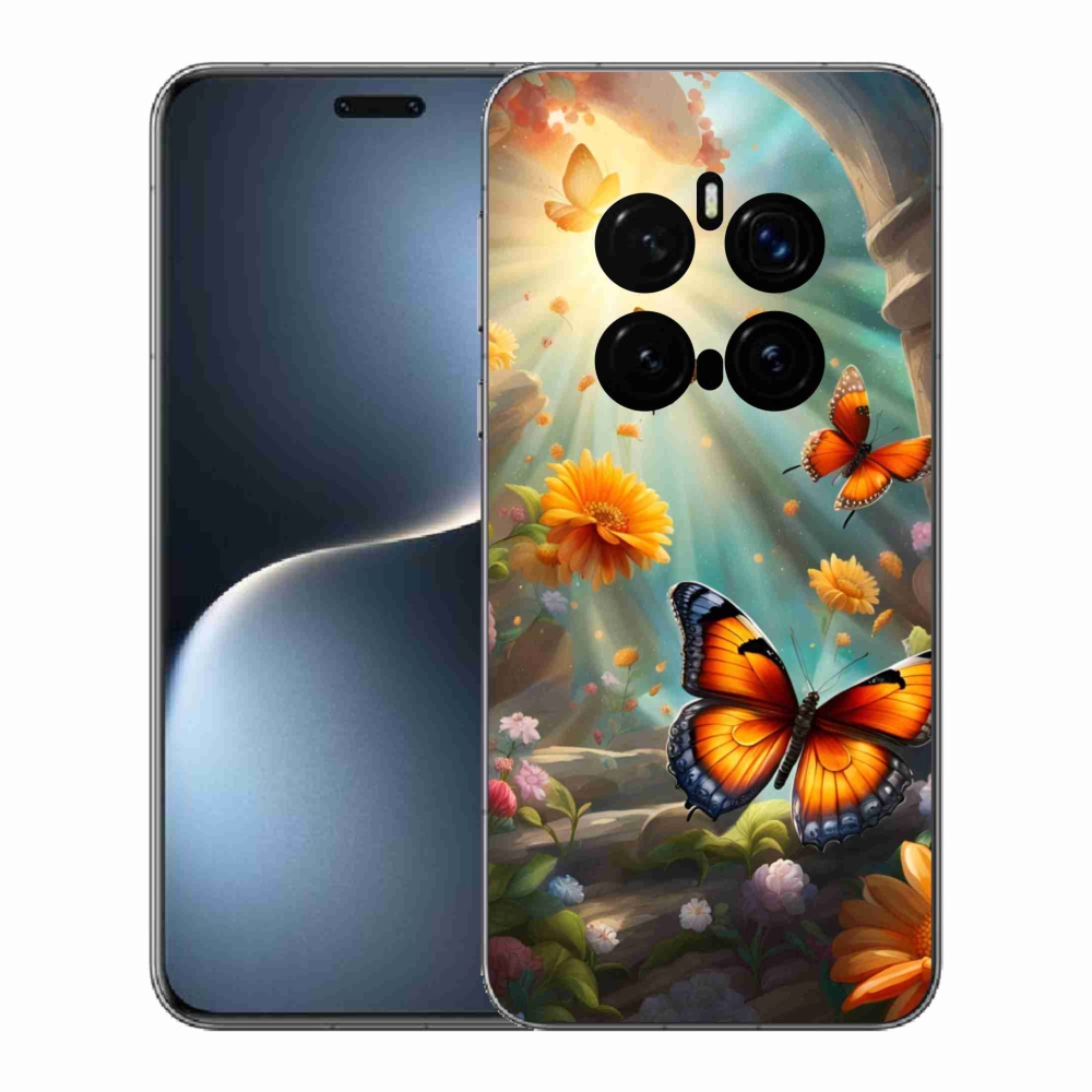 Gél borítás mmCase a Honor Magic 7 Pro 5G készülékhez - pillangókert 2