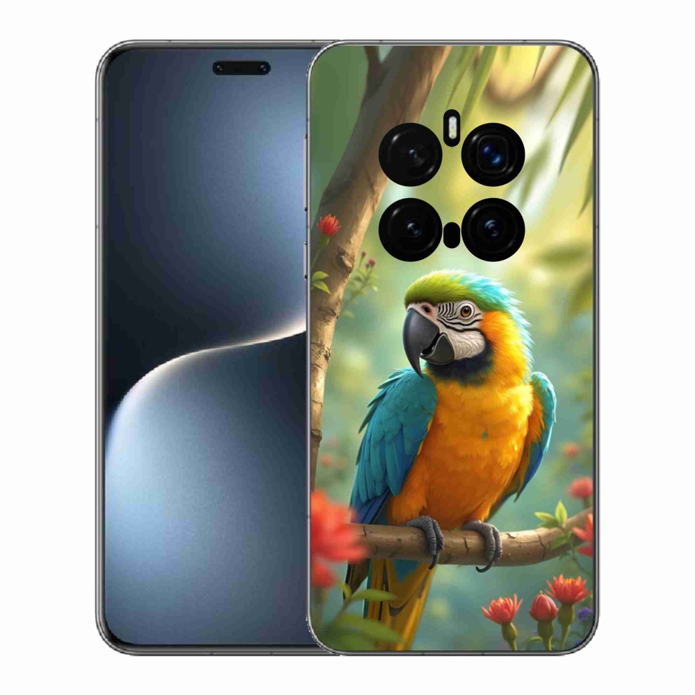 mmCase gél tok az Honor Magic 7 Pro 5G-hez – kék-sárga ara papagáj