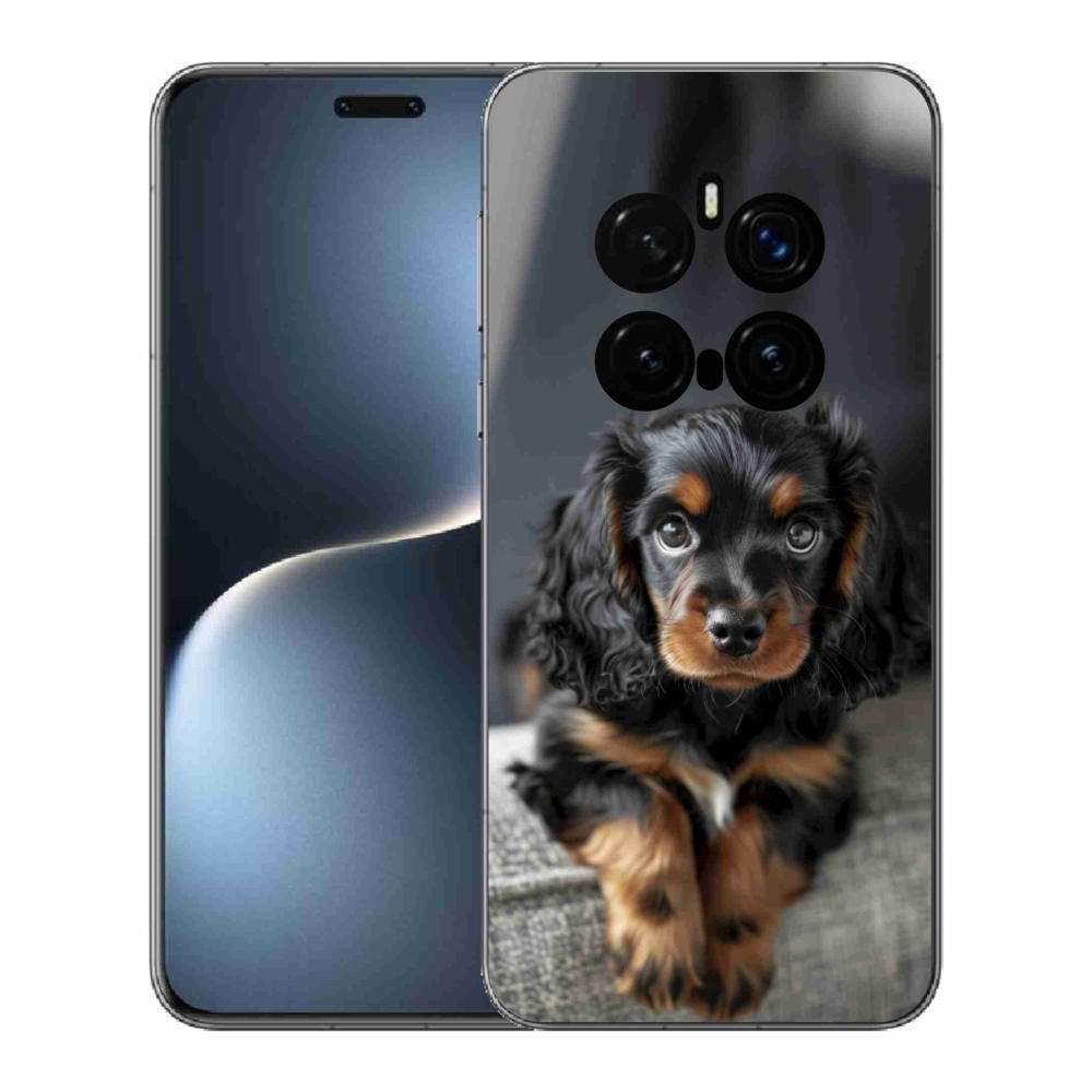 mmCase gél tok az Honor Magic 7 Pro 5G-hez – aranyos, hosszúszőrű tacskó