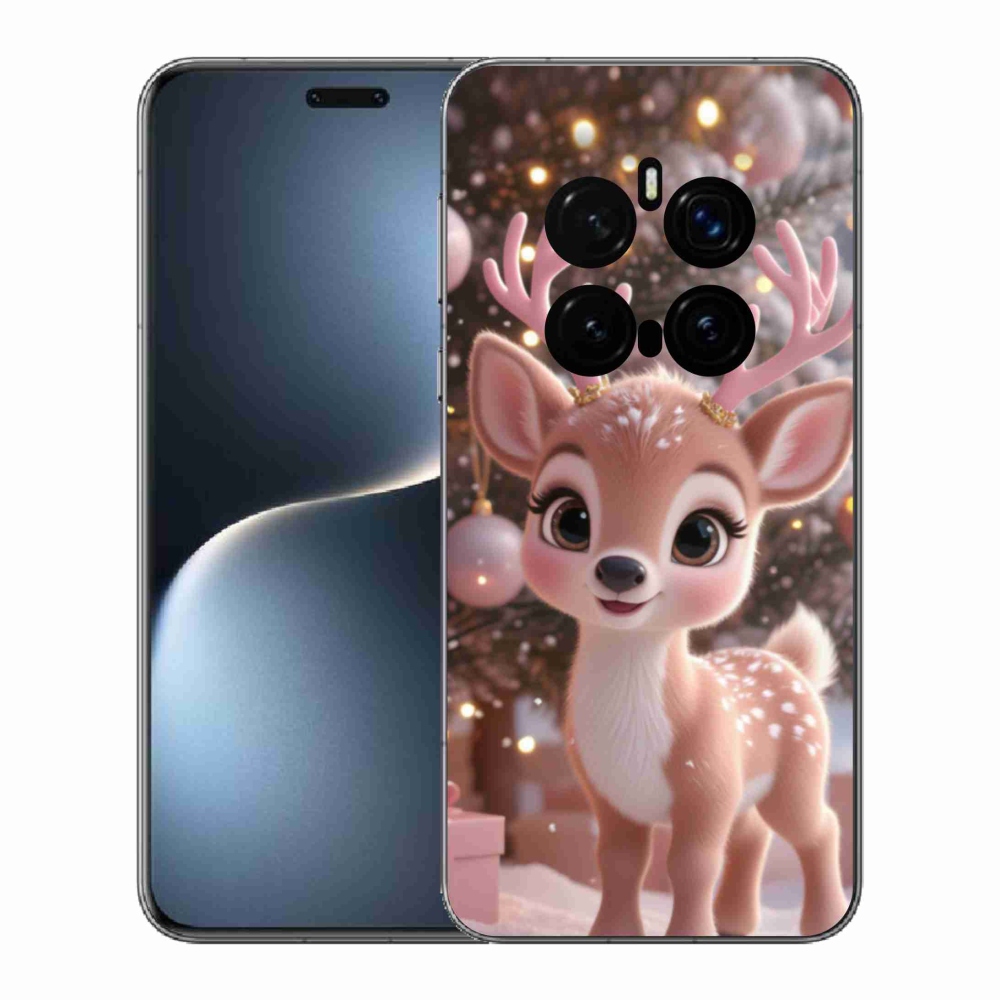 Zselés borítás mmCase a Honor Magic 7 Pro 5G számára - aranyos rénszarvas