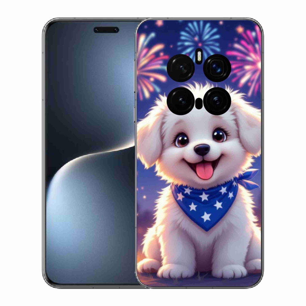 Gél borítás mmCase a Honor Magic 7 Pro 5G számára - ünnepi kölyökkutyakölyök