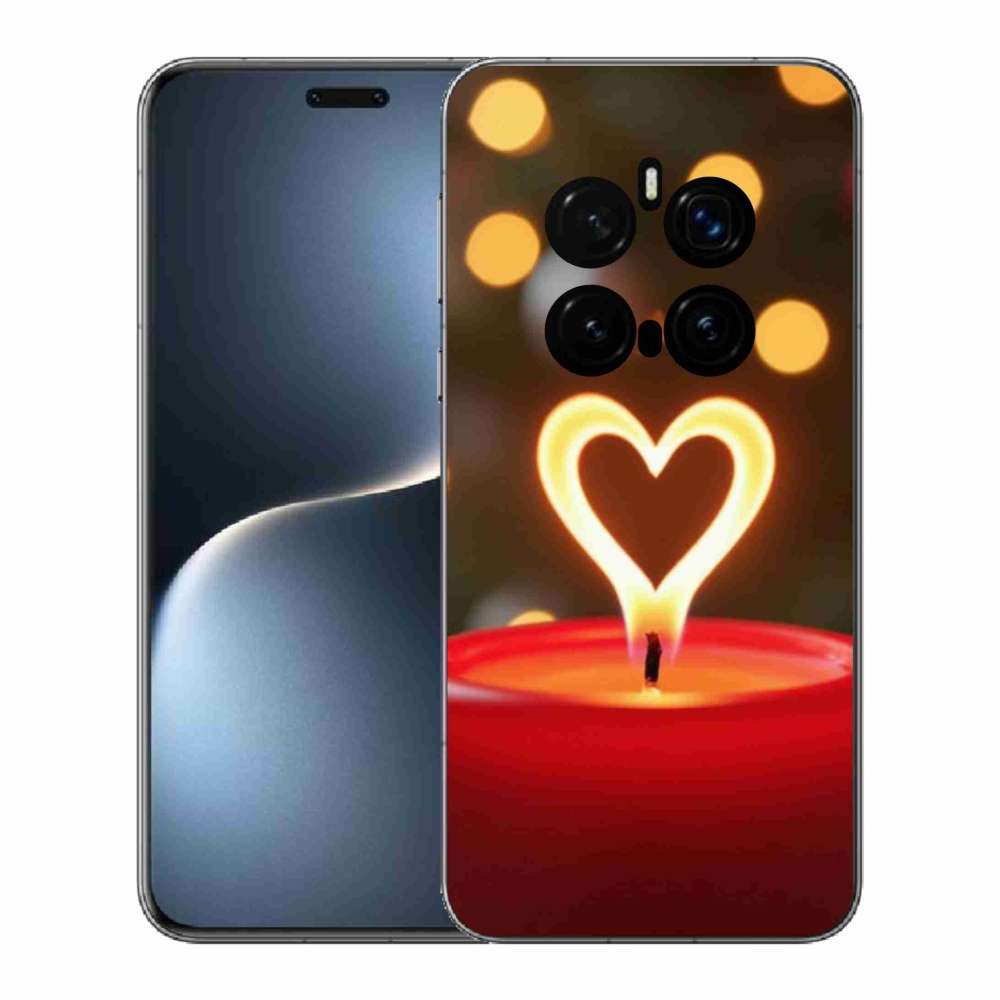 Zselés borítás mmCase a Honor Magic 7 Pro 5G számára - láng szíve