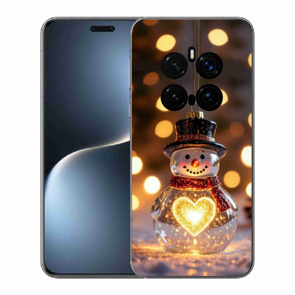 mmCase gél tok az Honor Magic 7 Pro 5G-hez – világító karácsonyi hóember
