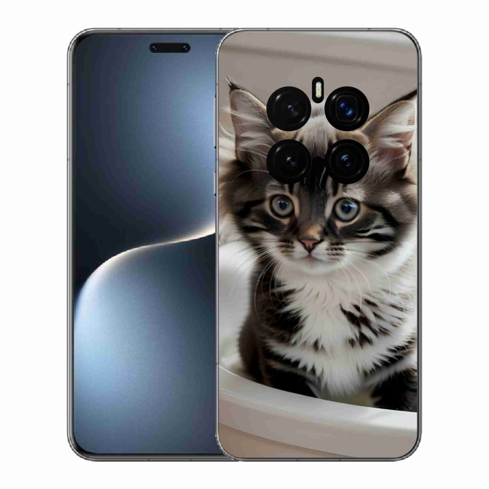 Gél borítás mmCase a Honor Magic 7 Pro 5G számára - kíváncsi cica