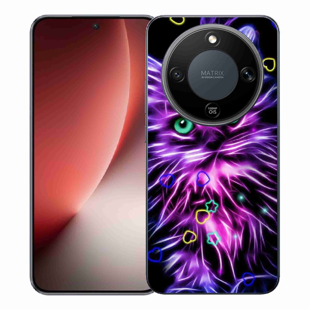 Zselés borítás mmCase a Honor Magic 8 Lite 5G számára - absztrakt macska