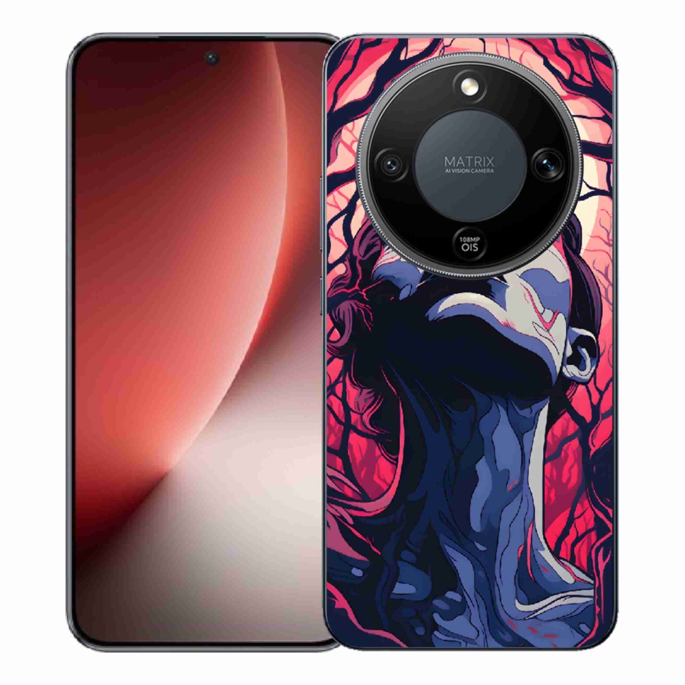 Gél borítás mmCase a Honor Magic 8 Lite 5G számára - absztrakt arc