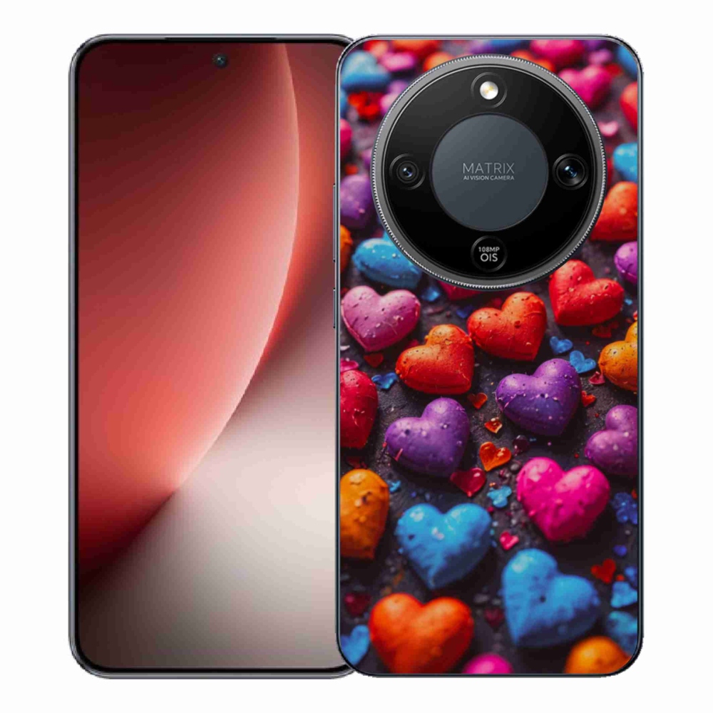 Gél borítás mmCase a Honor Magic 8 Lite 5G számára - színes szív