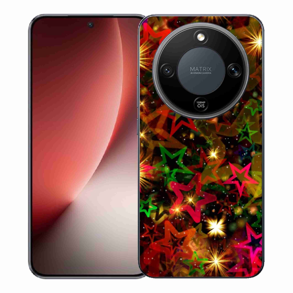 Zselés borítás mmCase a Honor Magic 8 Lite 5G számára - színes csillagok