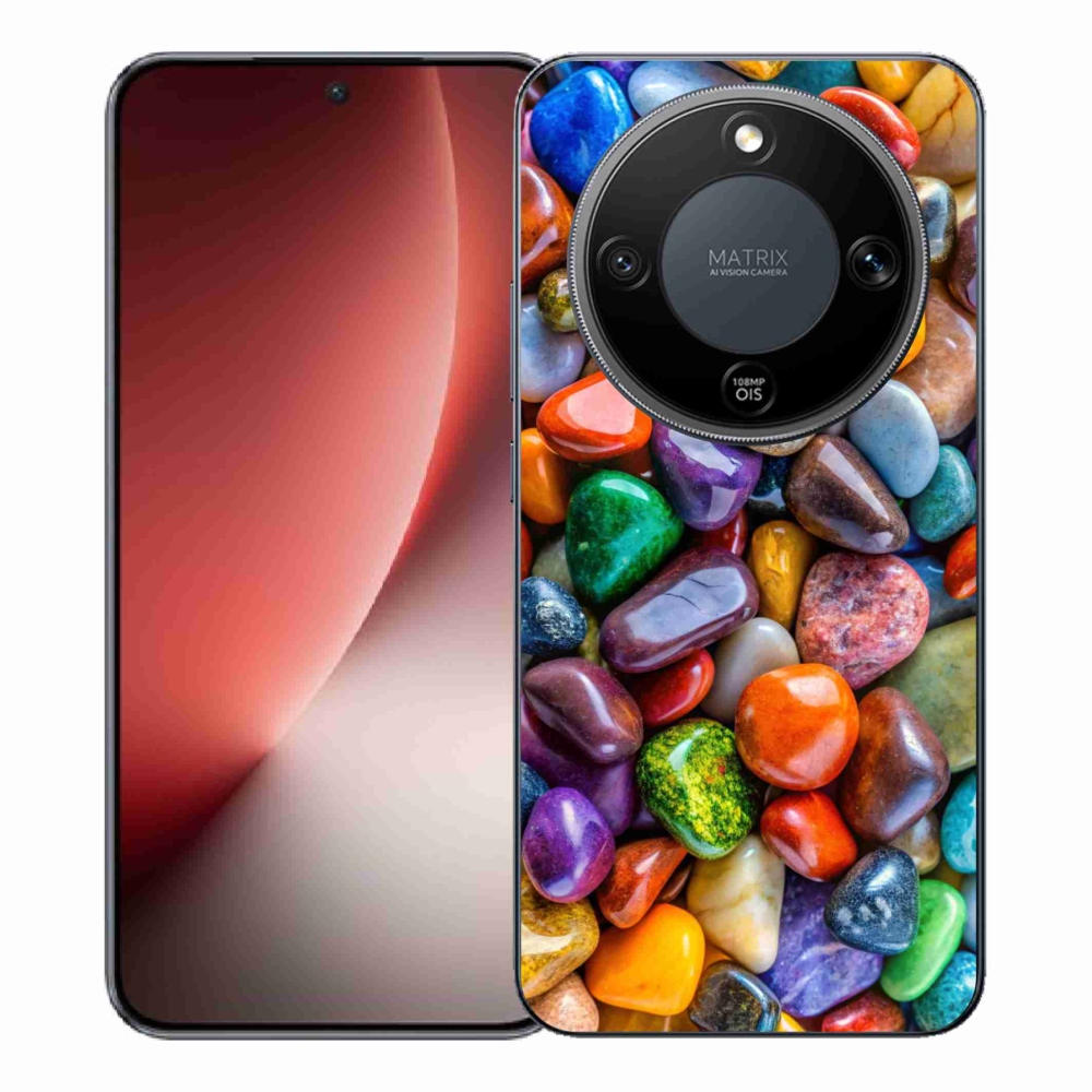 Zselés borítás mmCase a Honor Magic 8 Lite 5G számára - színes strasszkövek