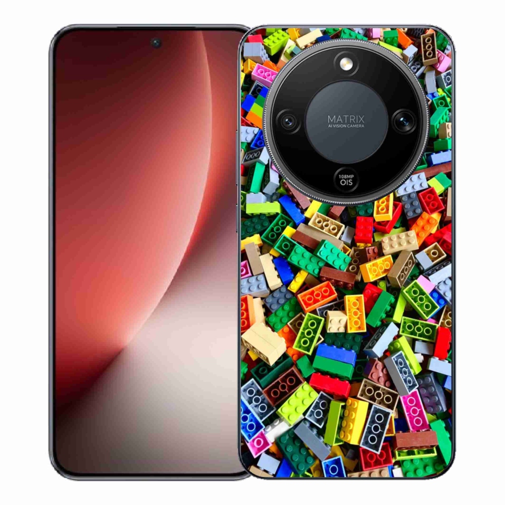 Zselés borítás mmCase a Honor Magic 8 Lite 5G számára - színes építőkockák