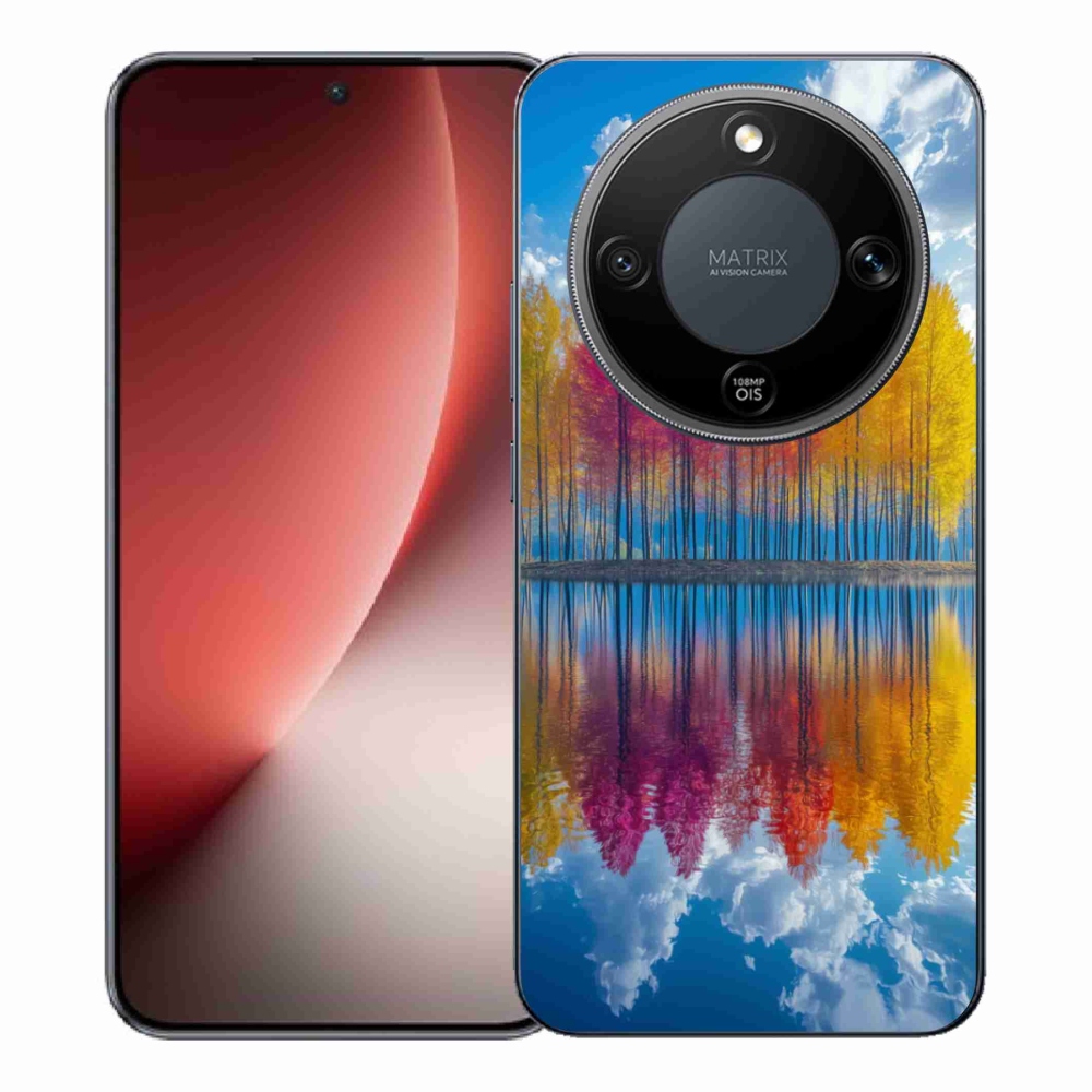 Zselés borítás mmCase a Honor Magic 8 Lite 5G számára - színes fák