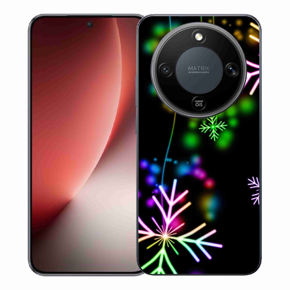 Zselés borítás mmCase a Honor Magic 8 Lite 5G számára - színes pelyhekkel