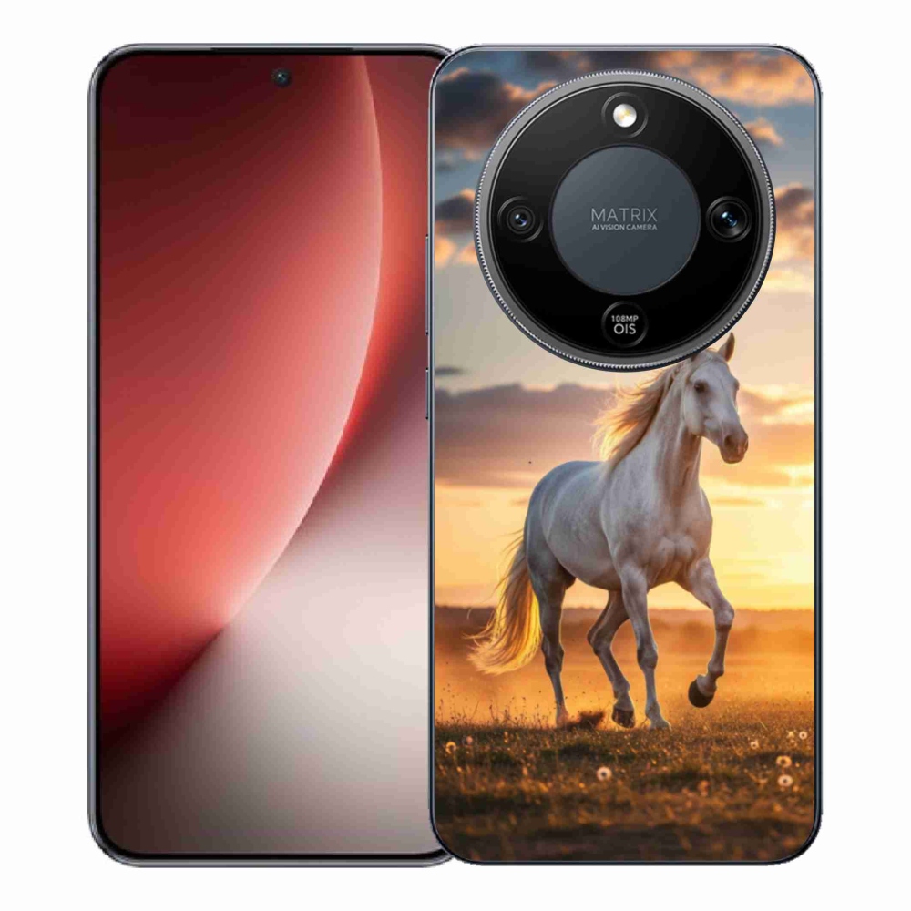 Gél borítás mmCase a Honor Magic 8 Lite 5G számára - futó fehér ló 2