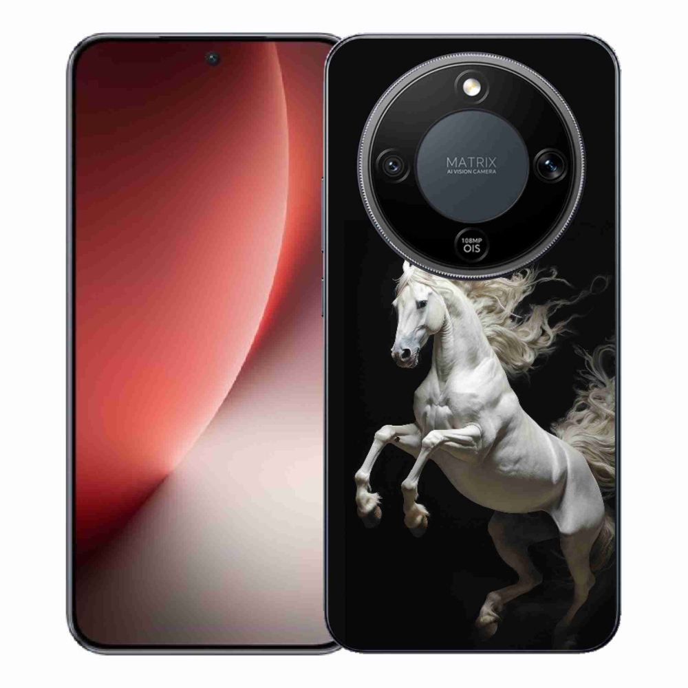 Zselés borítás mmCase a Honor Magic 8 Lite 5G számára - fehér ló 4