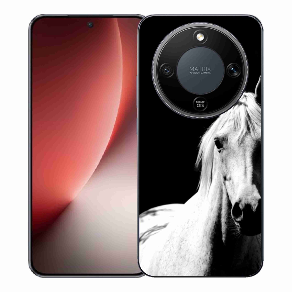 Zselés borítás mmCase a Honor Magic 8 Lite 5G számára - fehér ló 5