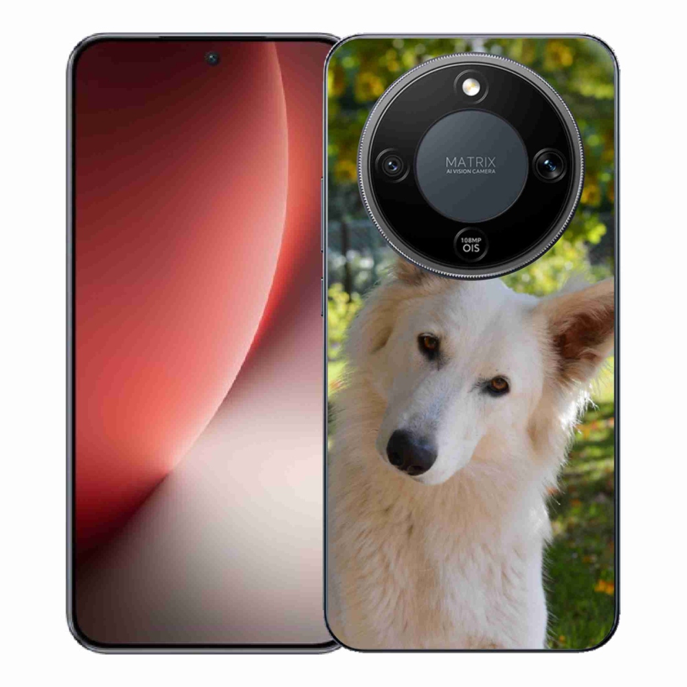 Gél borítás mmCase a Honor Magic 8 Lite 5G számára - Fehér svájci juhász 1