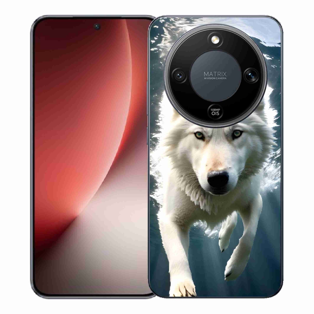 Zselés borítás mmCase a Honor Magic 8 Lite 5G készülékhez - fehér farkas