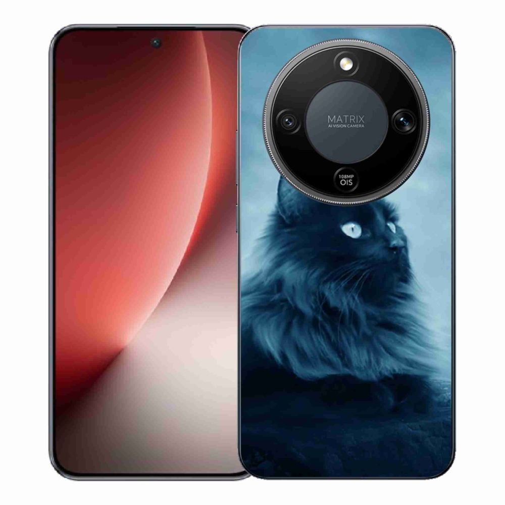 Zselés borítás mmCase a Honor Magic 8 Lite 5G készülékhez - fekete cat 1