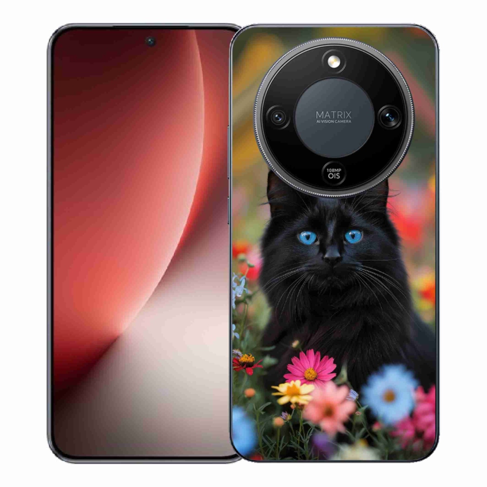 mmCase gél tok az Honor Magic 8 Lite 5G-hez – fekete cica 4