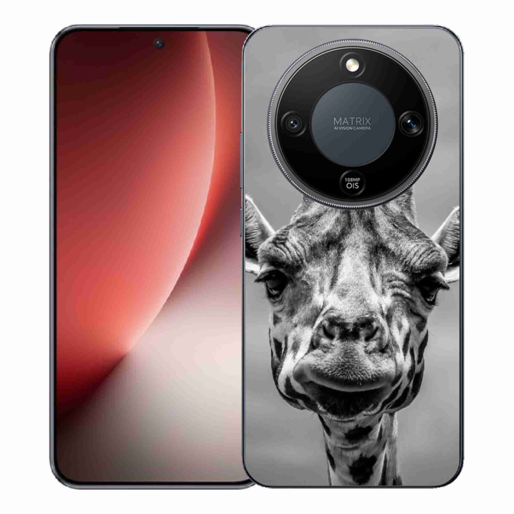 Zselés borítás mmCase a Honor Magic 8 Lite 5G készülékhez - fekete-fehér zsiráf