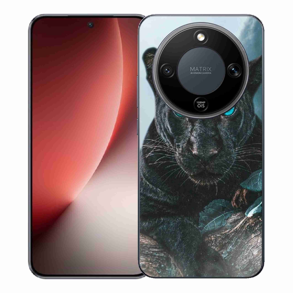 Zselés borítás mmCase a Honor Magic 8 Lite 5G számára - fekete párduc