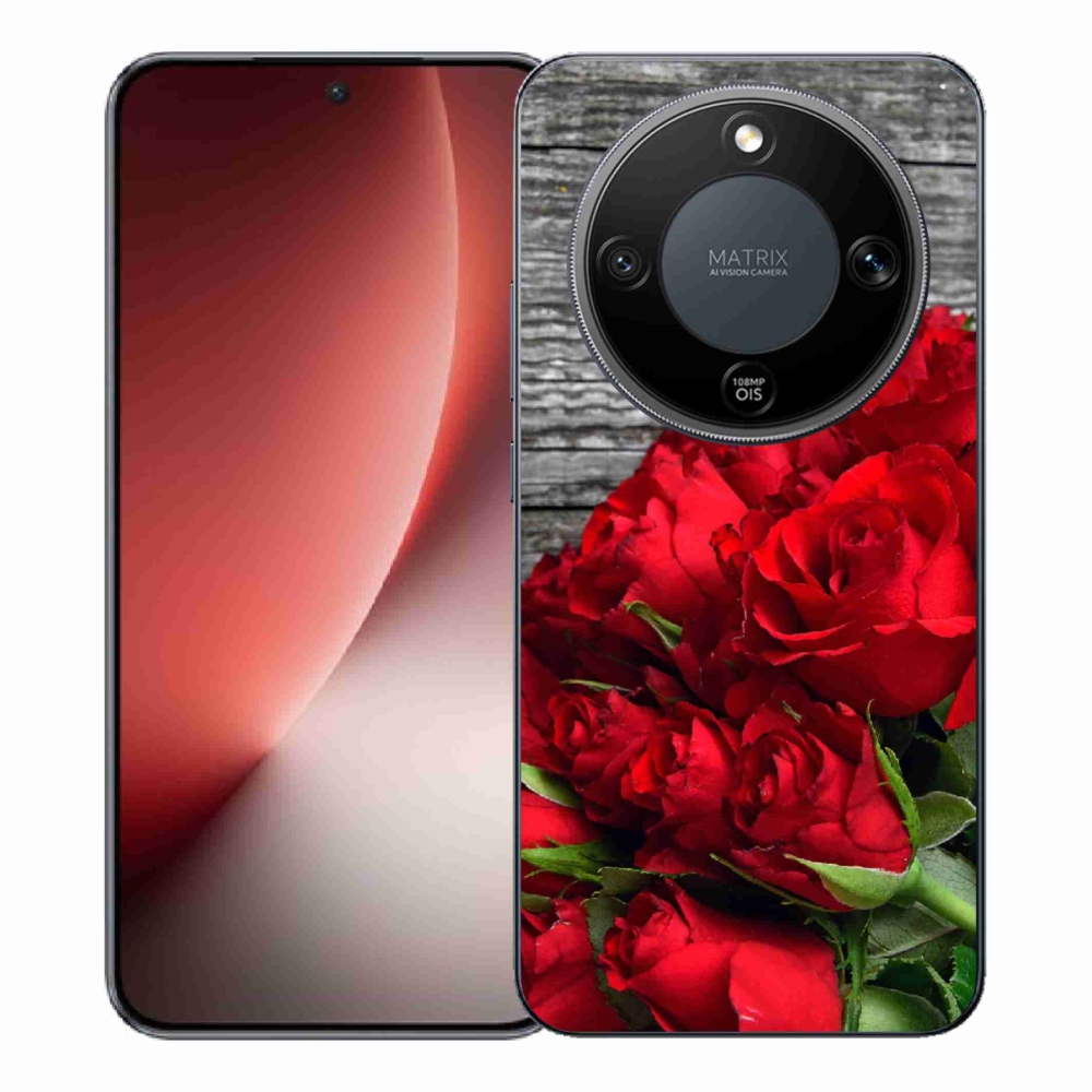 Gél borítás mmCase a Honor Magic 8 Lite 5G készülékhez - piros rózsa