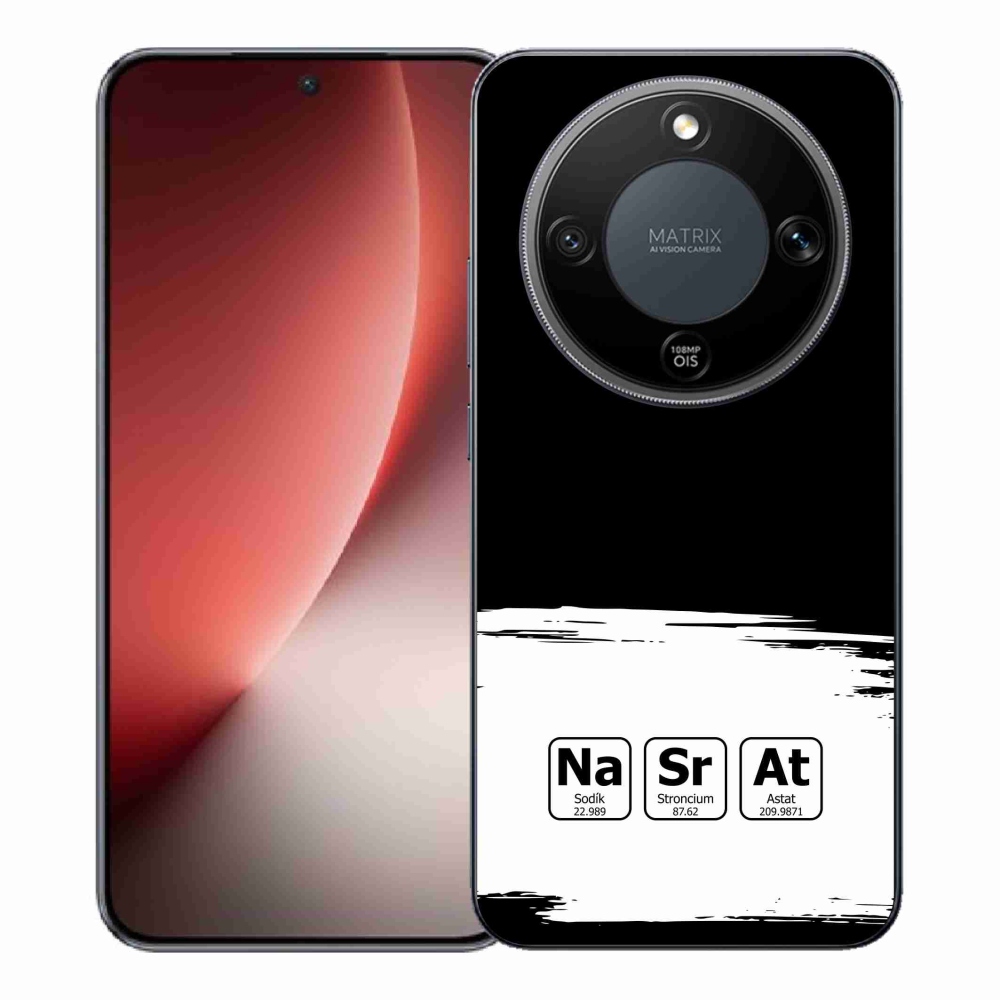 Gél borítás mmCase a Honor Magic 8 Lite 5G-n - kémiai elemek fehér és fekete háttérrel