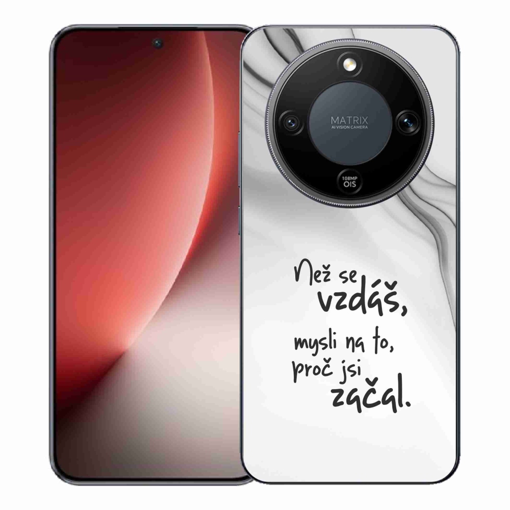 Gél borítás mmCase a Honor Magic 8 Lite 5G készülékhez - Idézet 2 fehér háttér