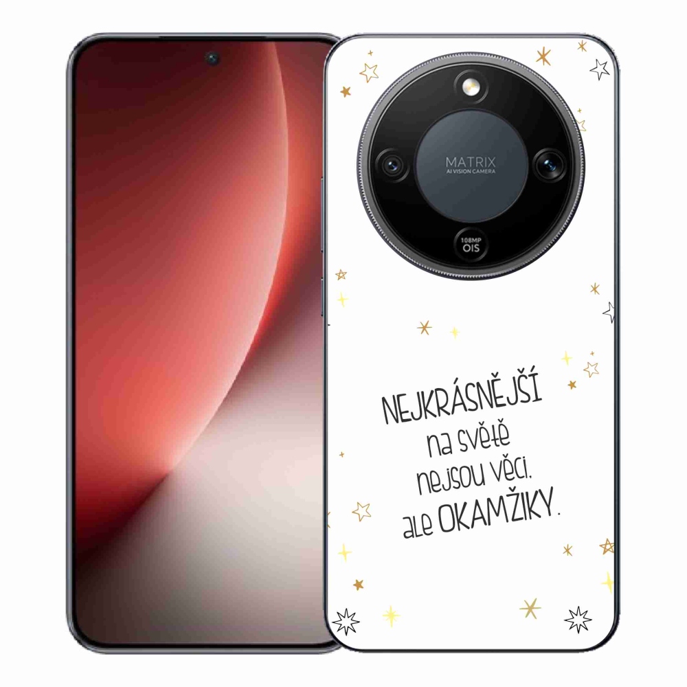 Gél borítás mmCase a Honor Magic 8 Lite 5G készülékhez - Idézet 4 fehér háttér