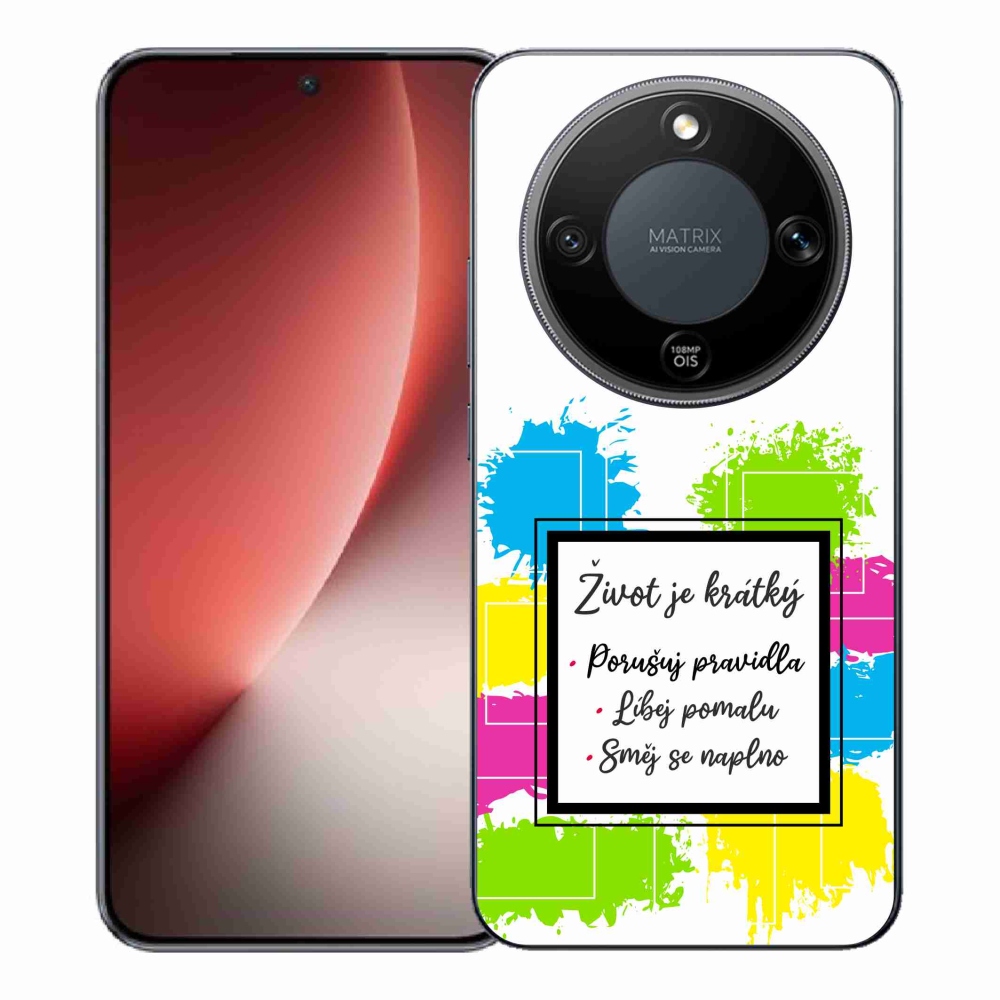 Gél borítás mmCase a Honor Magic 8 Lite 5G készülékhez - Idézet 5 fehér háttér