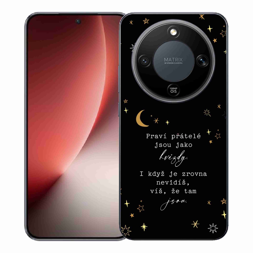 Gél borítás mmCase a Honor Magic 8 Lite 5G készülékhez - Idézet 6 fekete háttér