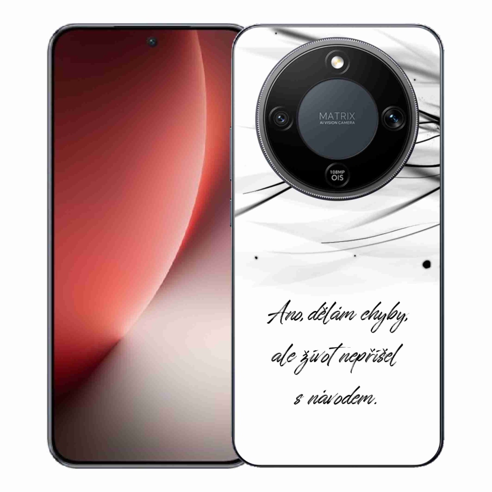 Gél borítás mmCase a Honor Magic 8 Lite 5G-n - idézem a fehér hátteret