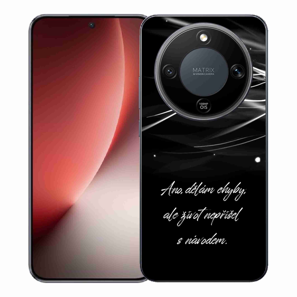 Gél borítás mmCase a Honor Magic 8 Lite 5G készülékhez - idézőjelben fekete háttérrel