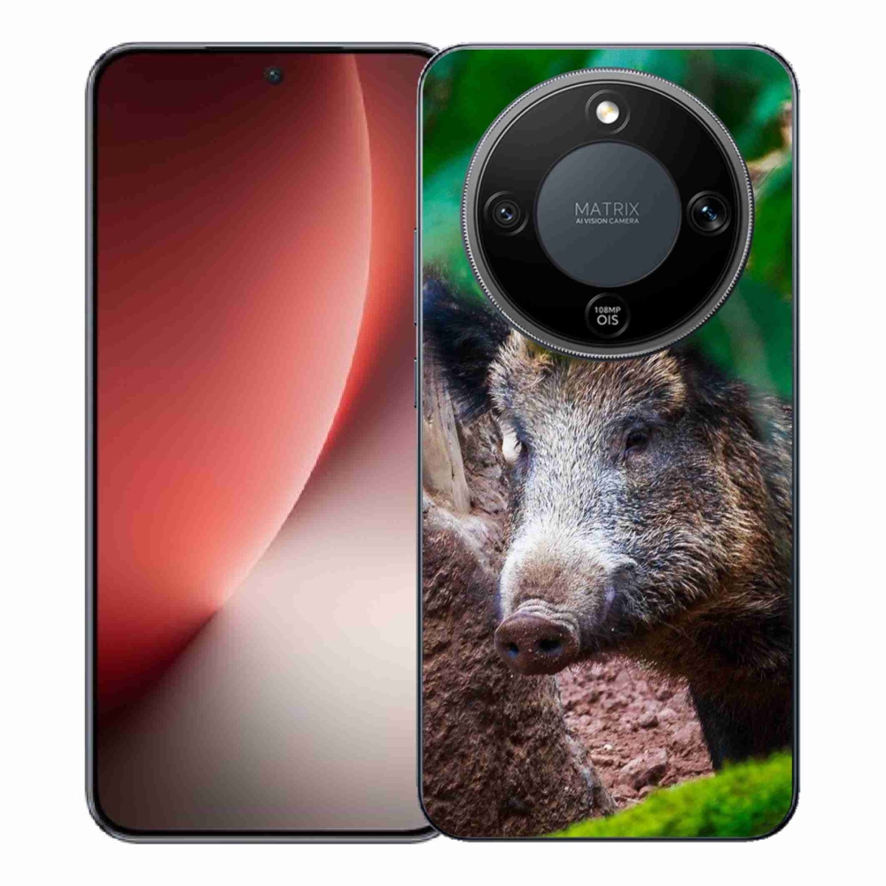 Zselés borítás mmCase a Honor Magic 8 Lite 5G számára - vaddisznó