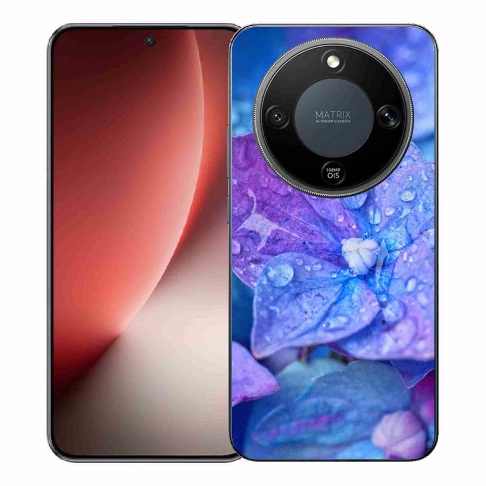 Zselés borítás mmCase a Honor Magic 8 Lite 5G számára - lila virág