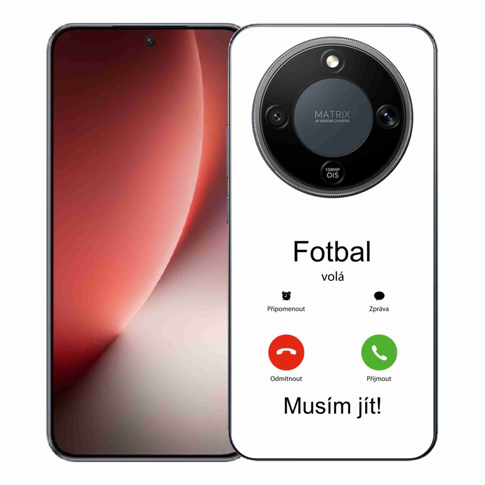Gél borító mmCase a Honor Magic 8 Lite 5G-n - futballhívások fehér háttérrel