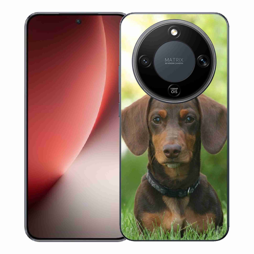 Zselés borítás mmCase a Honor Magic 8 Lite 5G készülékhez - barna tacskó